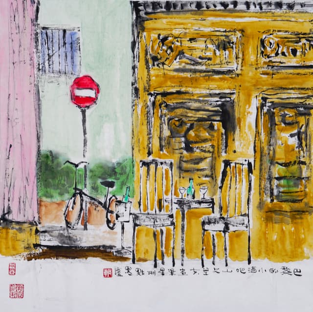 Cityscape painting 2 - Cityscape 城市景观 by Ling Yang Chang