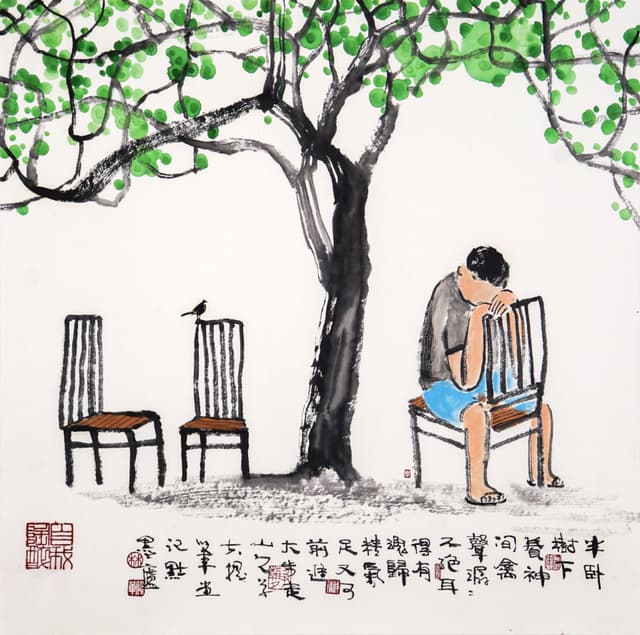 Painting with literary feel, figure 2 - Literary Painting 人文气息 by Ling Yang Chang