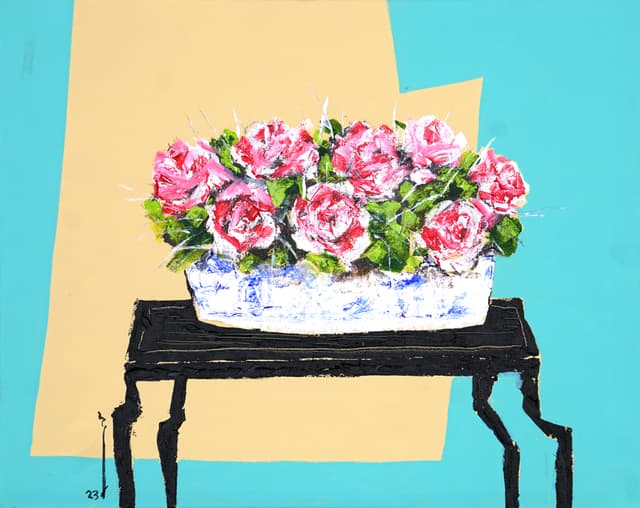 Painting of colorful flowers 3 - Flowery World 花花世界 by Ling Yang Chang