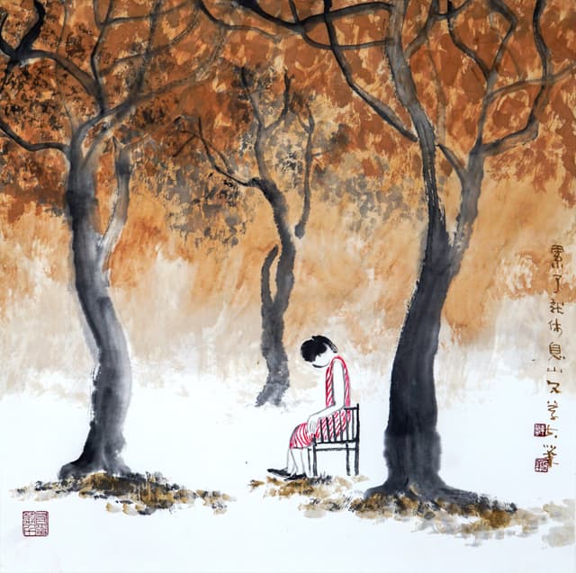 Painting with literary feel, figure 3 - Literary Painting 人文气息 by Ling Yang Chang