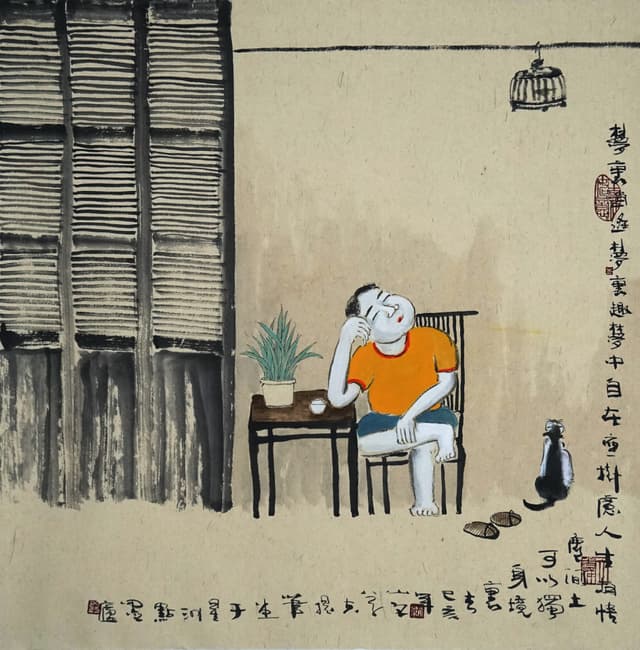 Painting with literary feel, figure 4 - Literary Painting 人文气息 by Ling Yang Chang